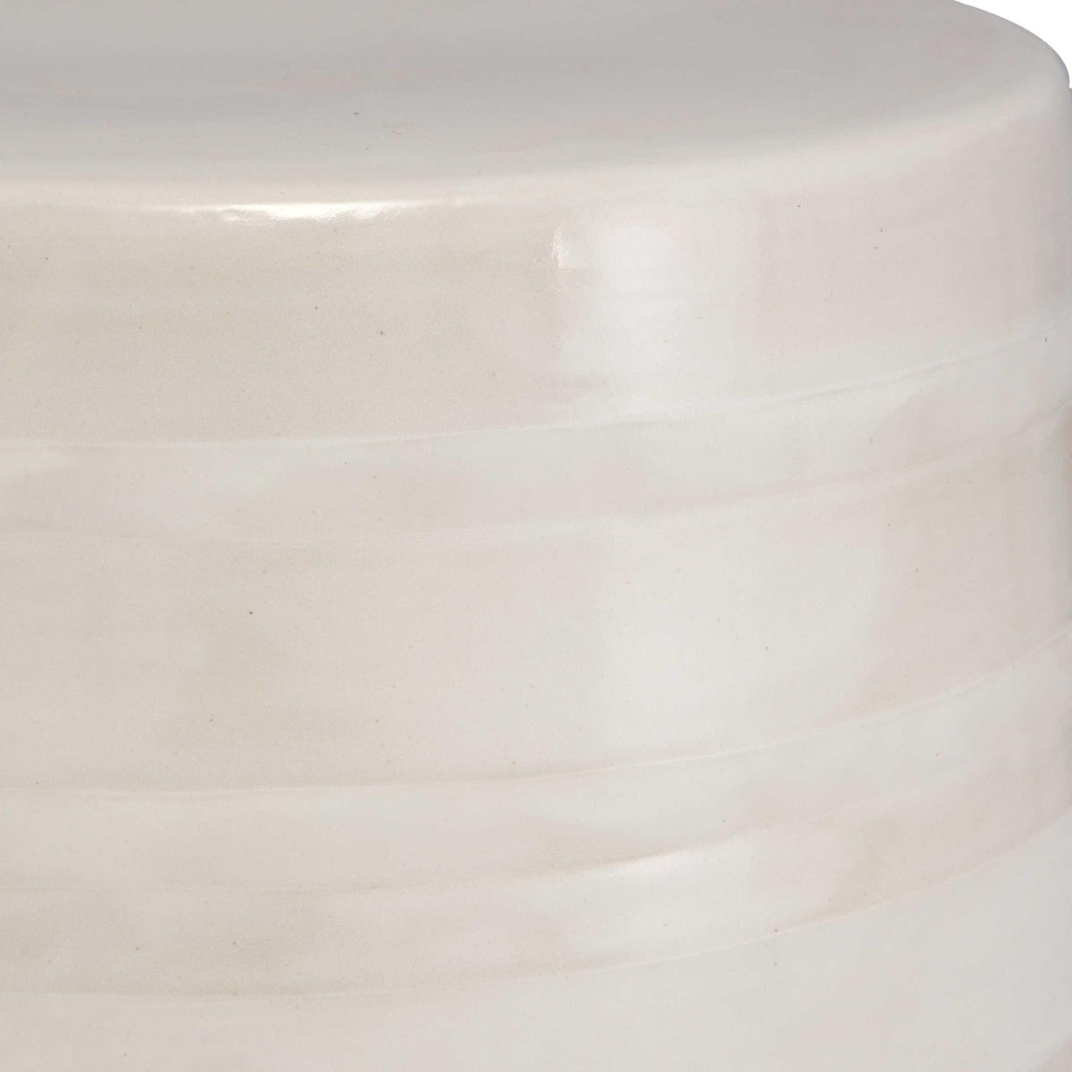 Desert Plains White Glaze Garden Stool