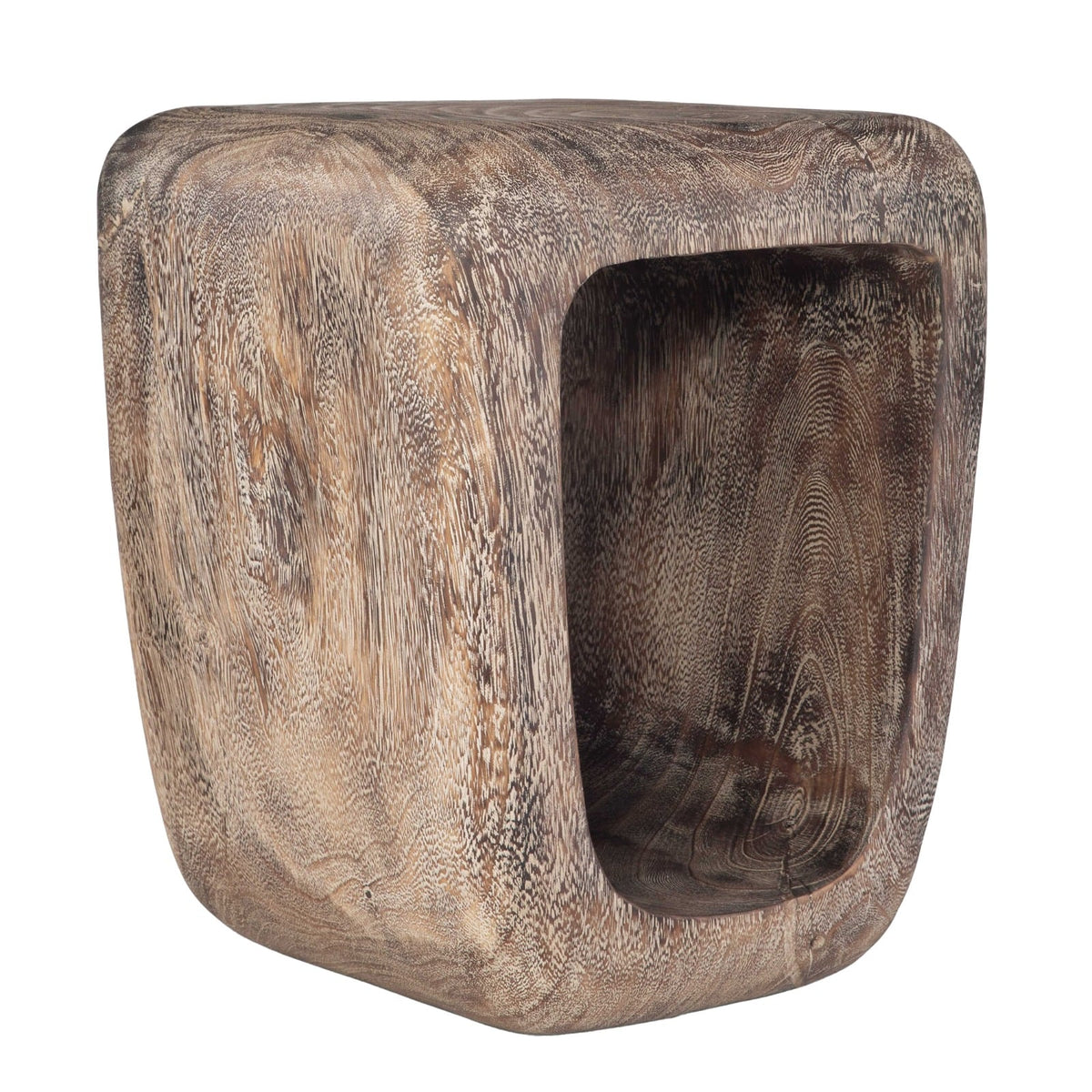 Loophole Side Table in Bleached Wash