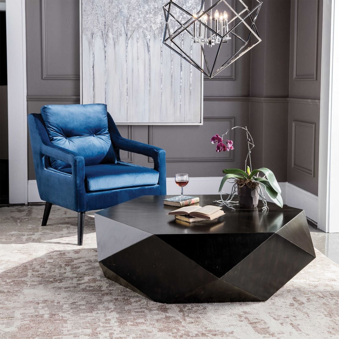 Volker Worn Black Coffee Table