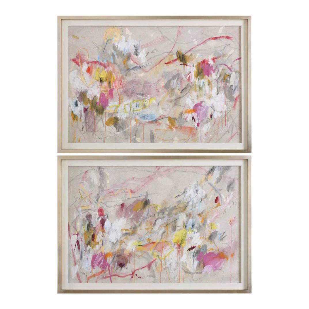 Metropolitan Rush Abstract Prints, Set of 2