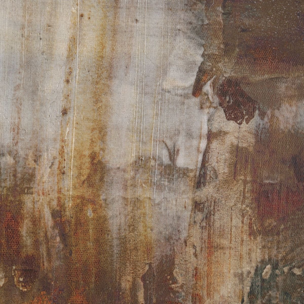 Molten Patina Framed Canvases, Set of 2