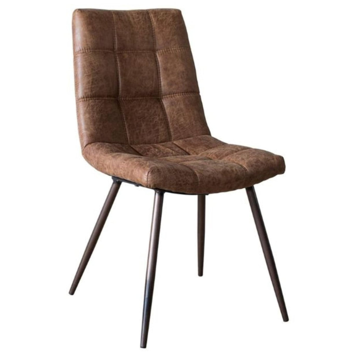 Pavilion Chic Dining Chair Darwin - Brown Faux Leather 