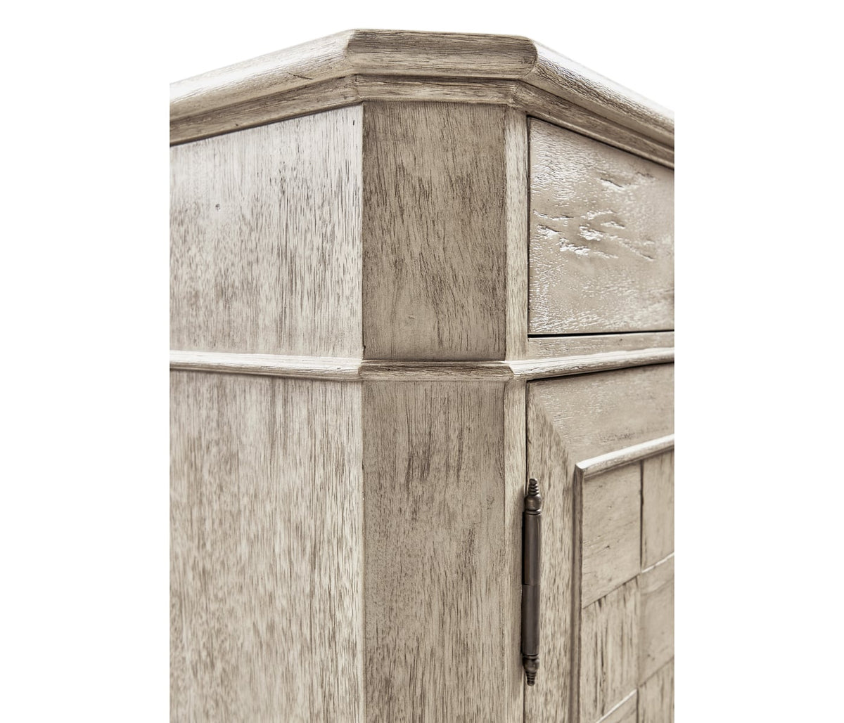 64" Rustic Grey Three Door Sideboard