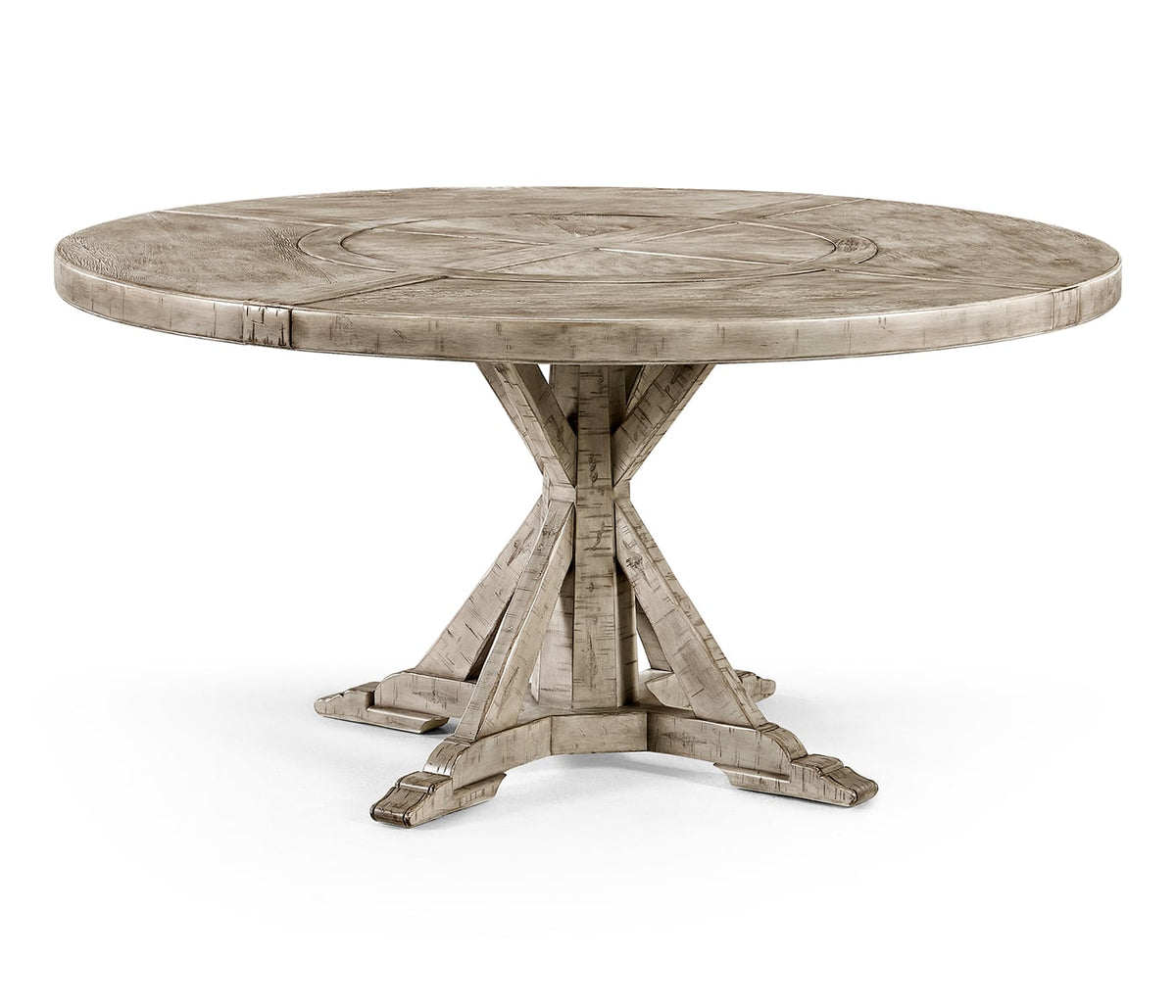 60" Circular Dining Table in Rustic Grey