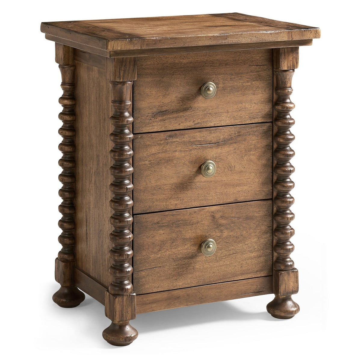 Tamarisk 3 Drawer Narrow Bedside Table