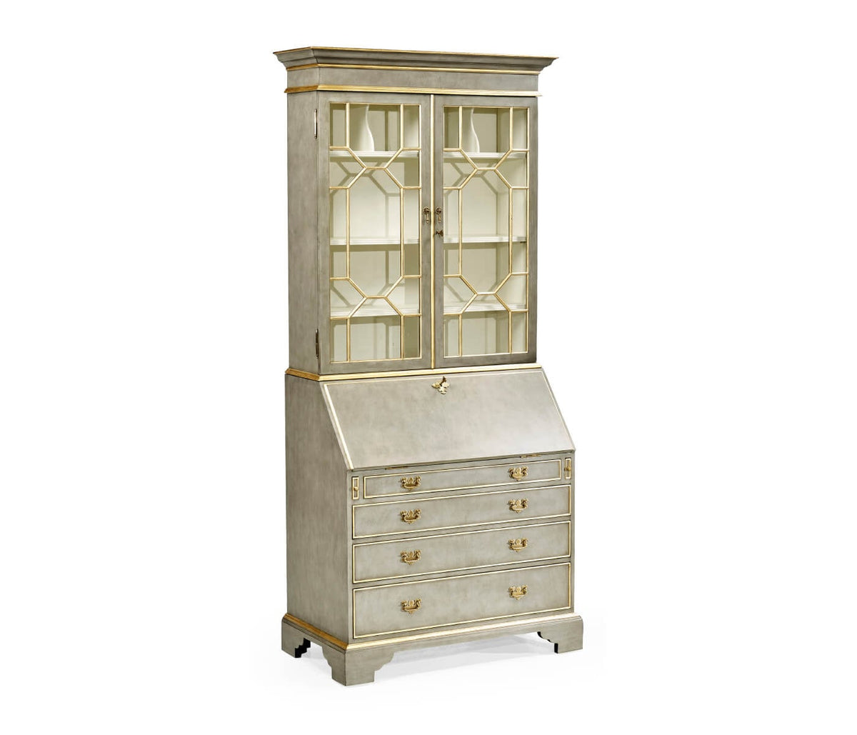 Georgian Grey & Gilded Secretary
