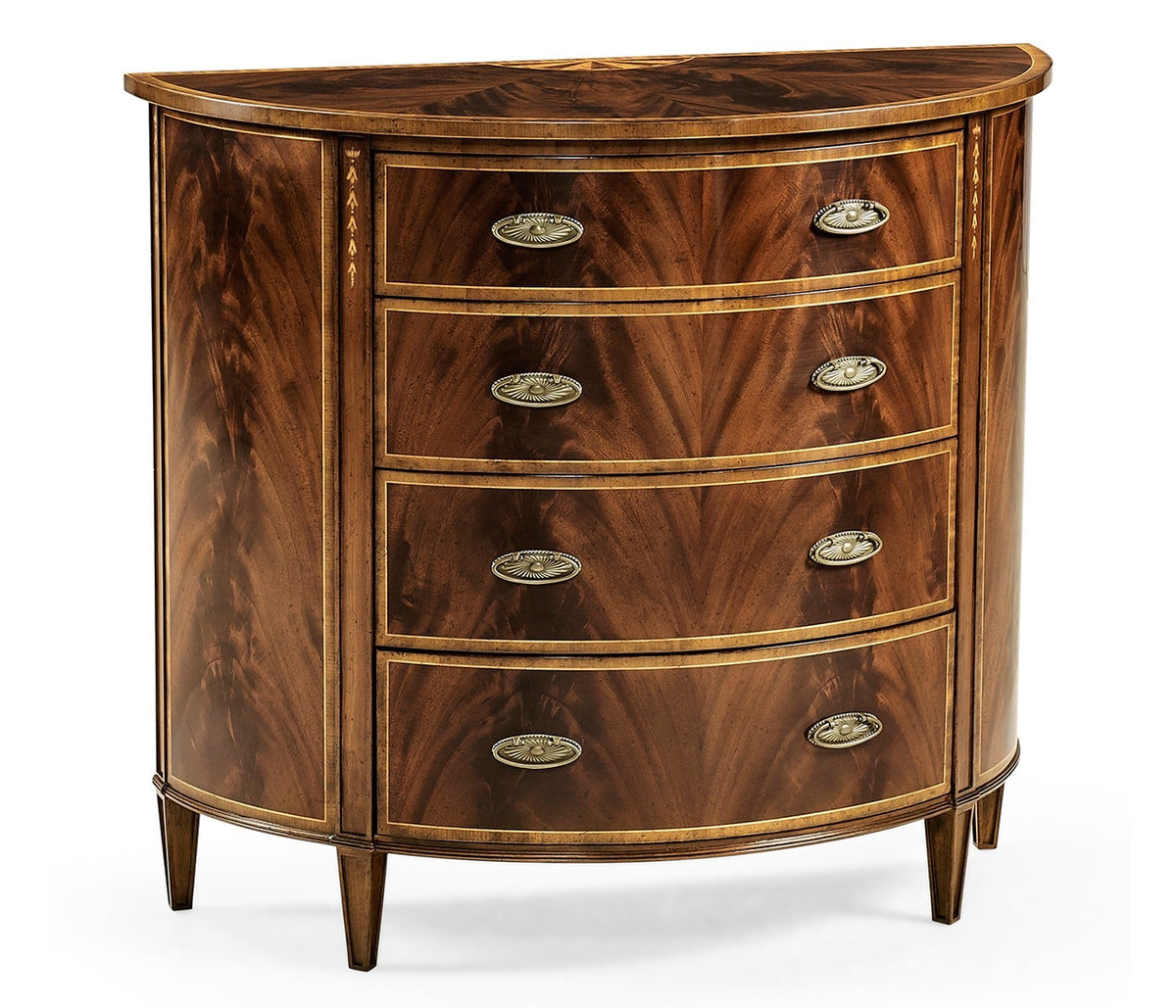 Demilune Chest of Four Drawers Georgian
