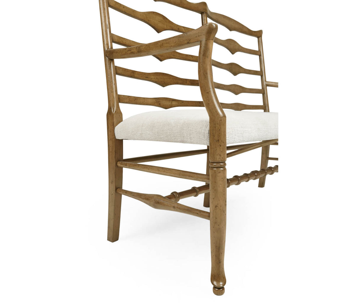 Medium Driftwood Double Bench Ladder Back - Shambala