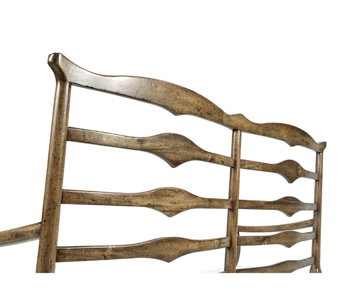 Medium Driftwood Double Bench Ladder Back - Shambala