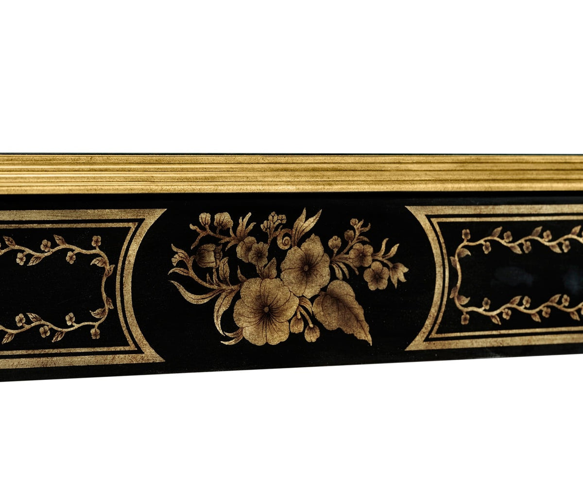 Black & églomisé console