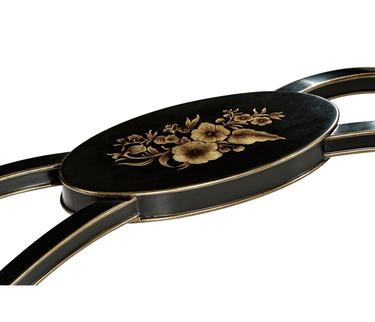 Black & églomisé console