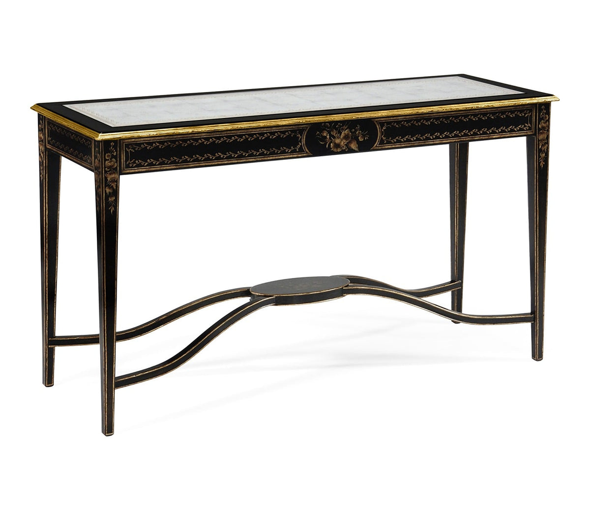 Black & églomisé console