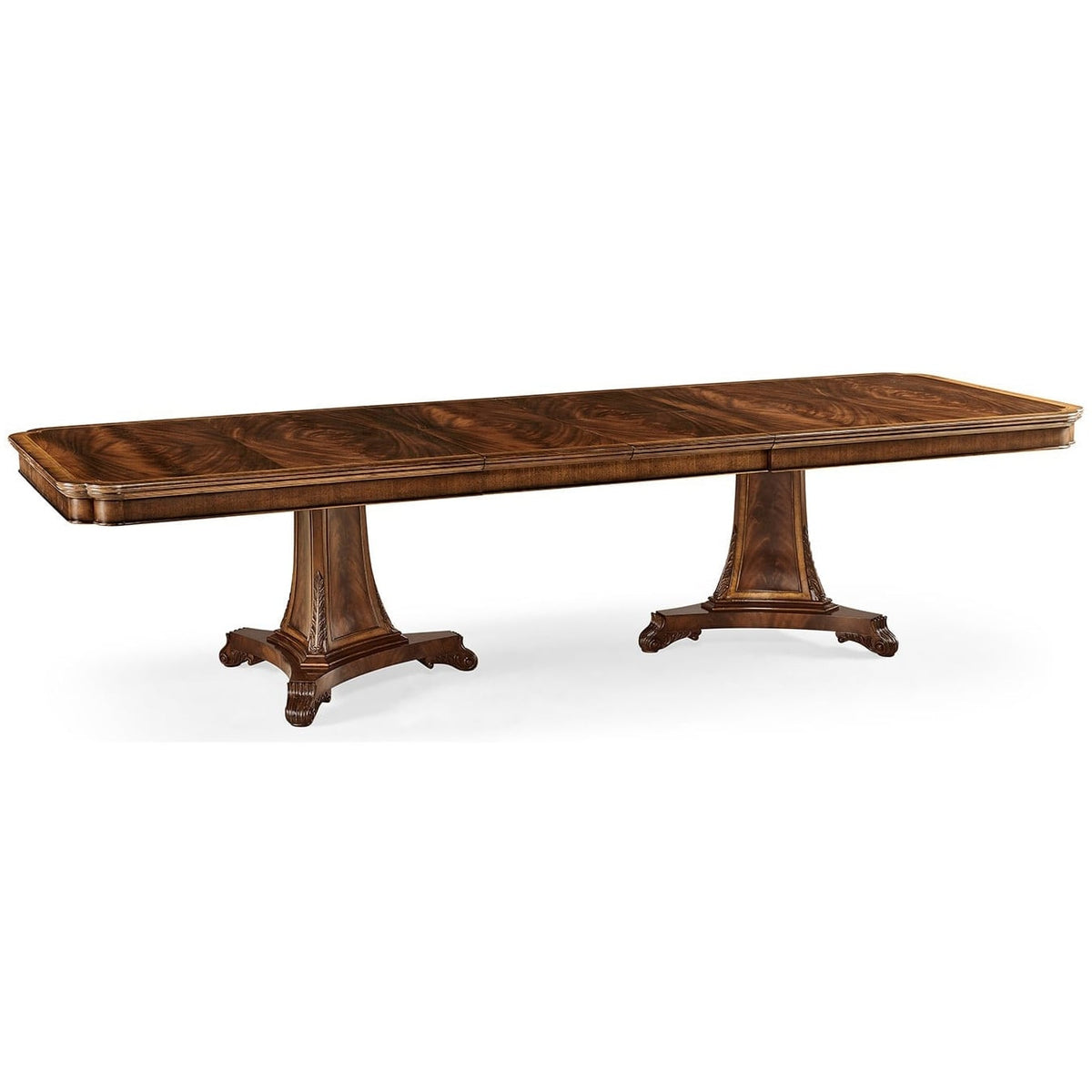 Curved Pedestal Extending Dining Table - 232-322cm