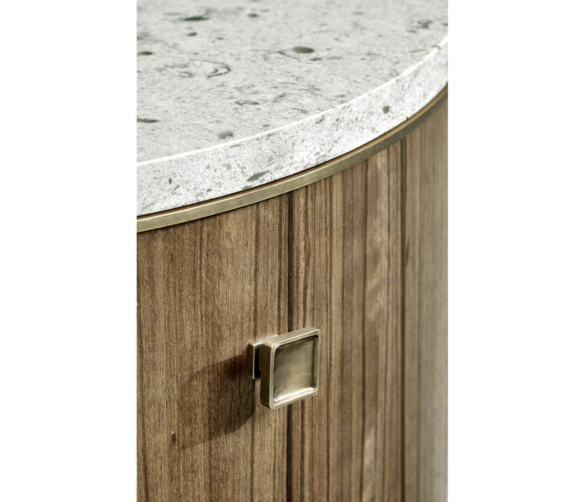 Hamilton Round Table with Speckled Marble Top