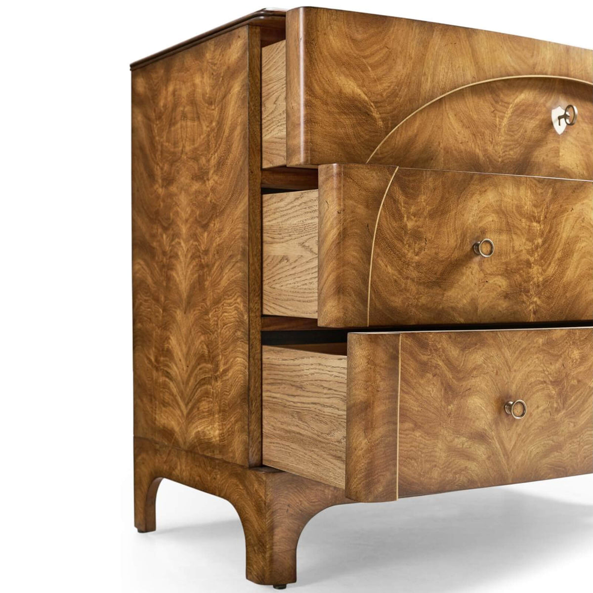 Orsman Three Drawer Bedside Table