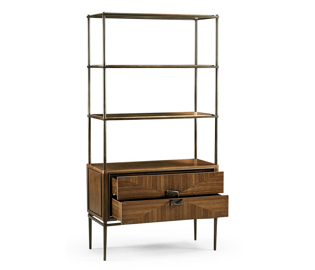 Toulouse Walnut Open Shelving Unit
