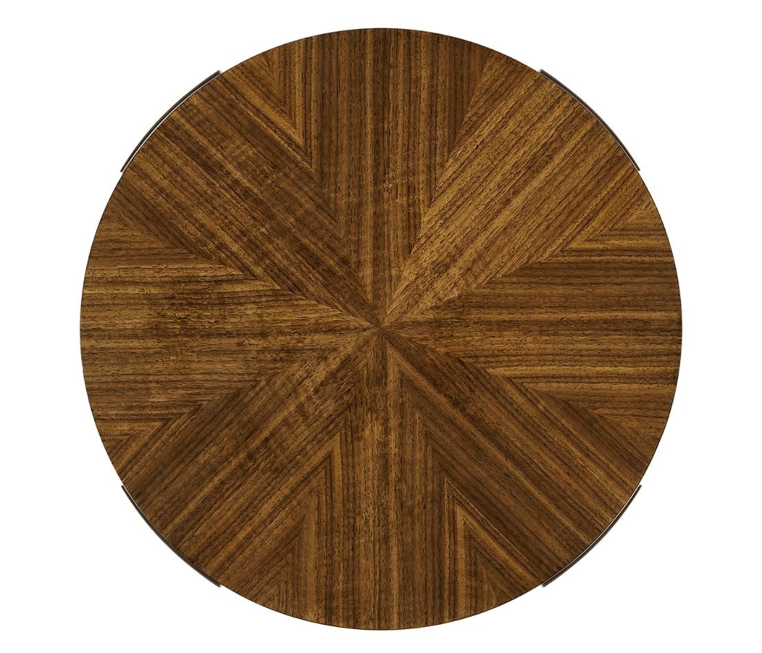 Toulouse Brass & Walnut Lamp Table