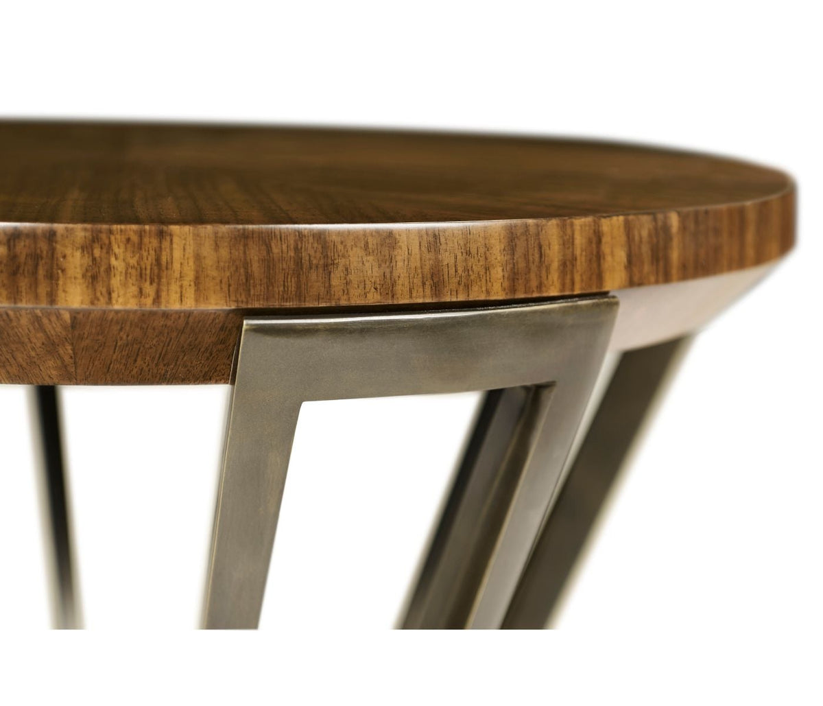 Toulouse Brass & Walnut Lamp Table