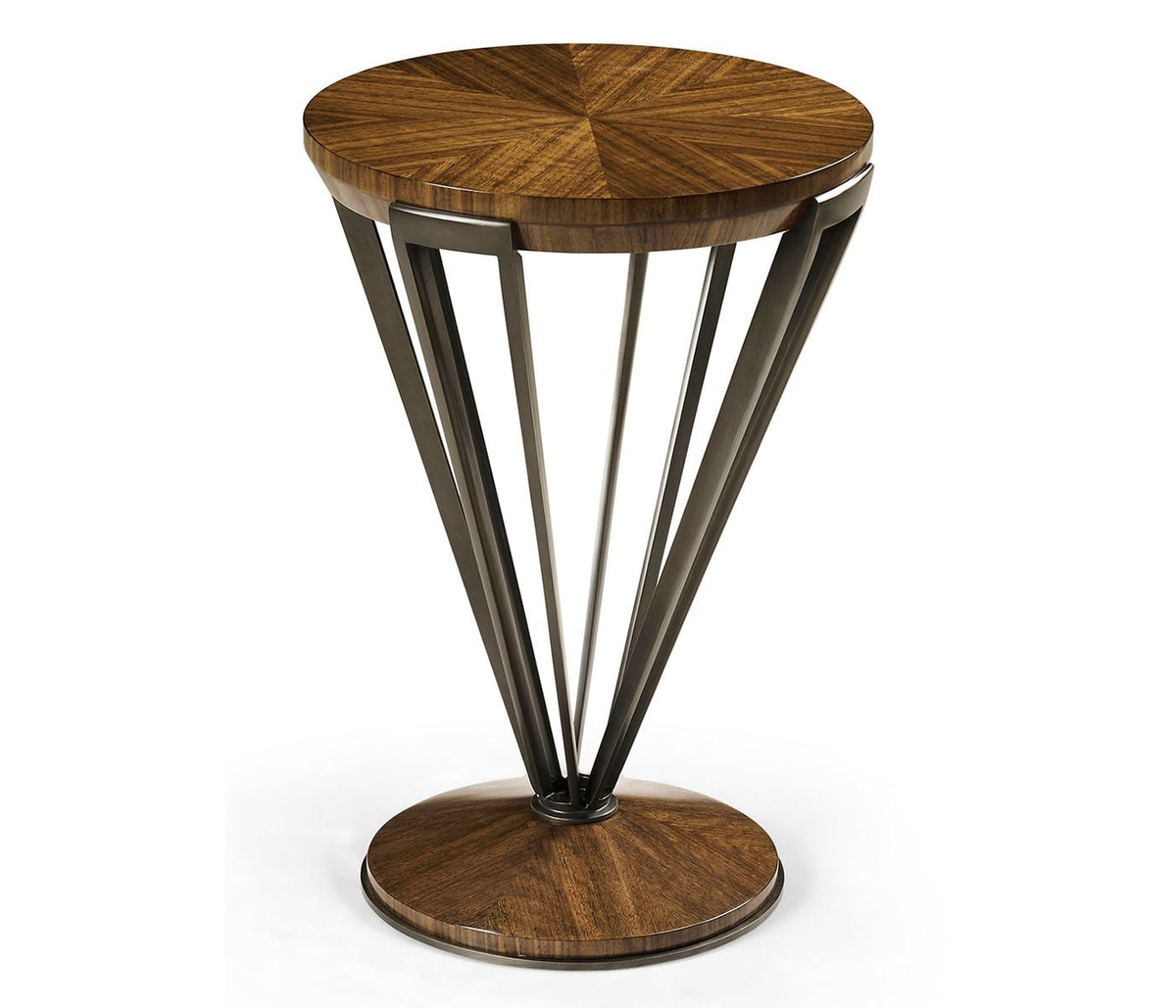 Toulouse Brass & Walnut Drinks Table