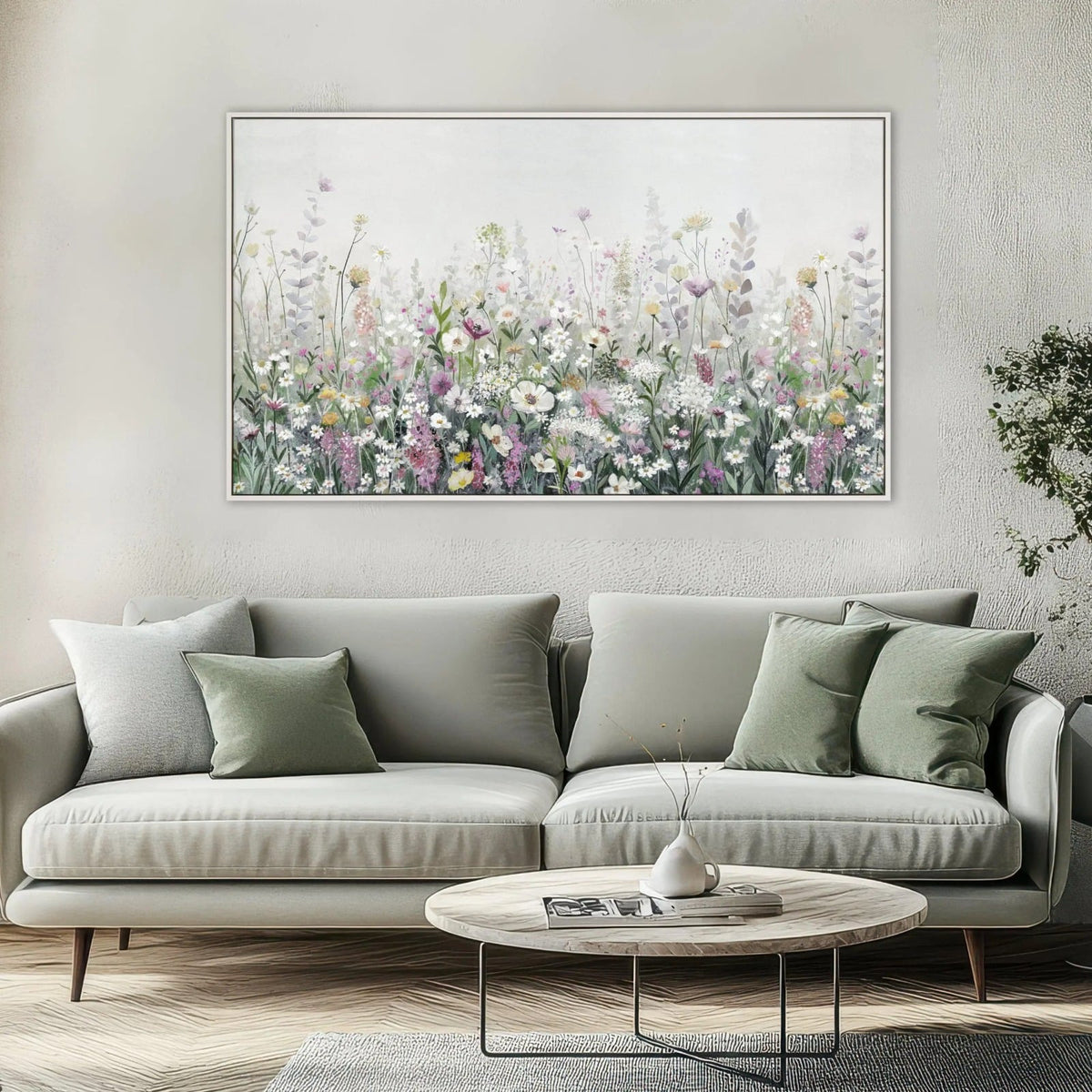 Floral Cascade Framed Art