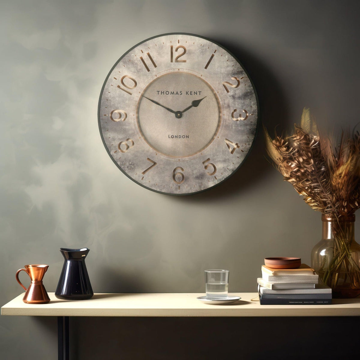Small Wall Clock in Harvest Gold
