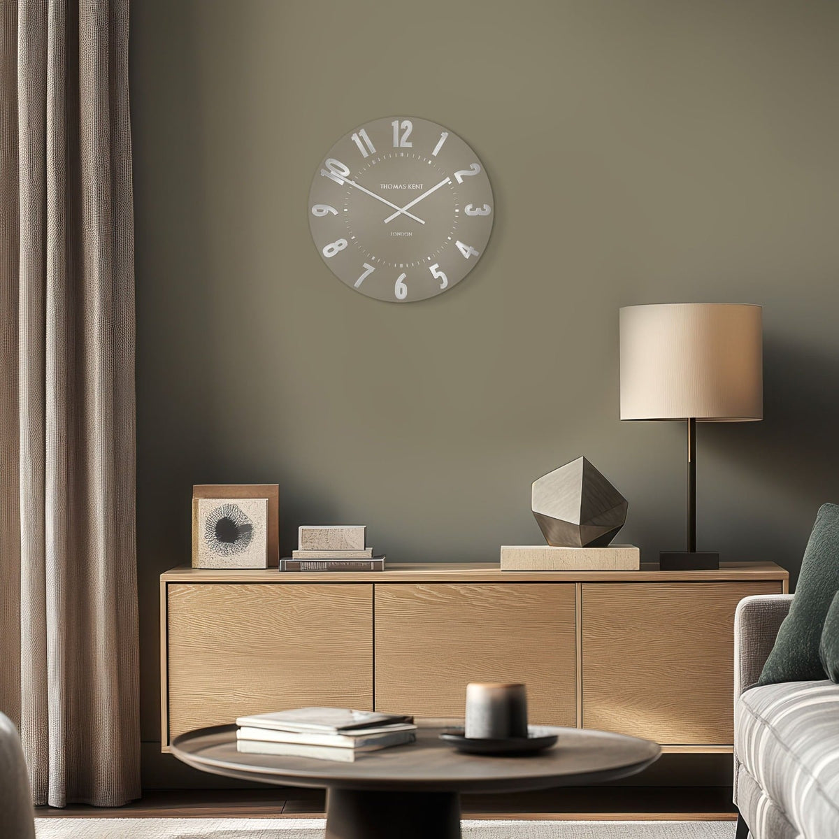 Mulberry Large Wall Clock in Mocha