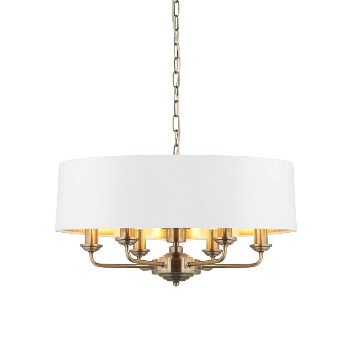 Homelea 6-Light Pendant Light Antique Brass Short