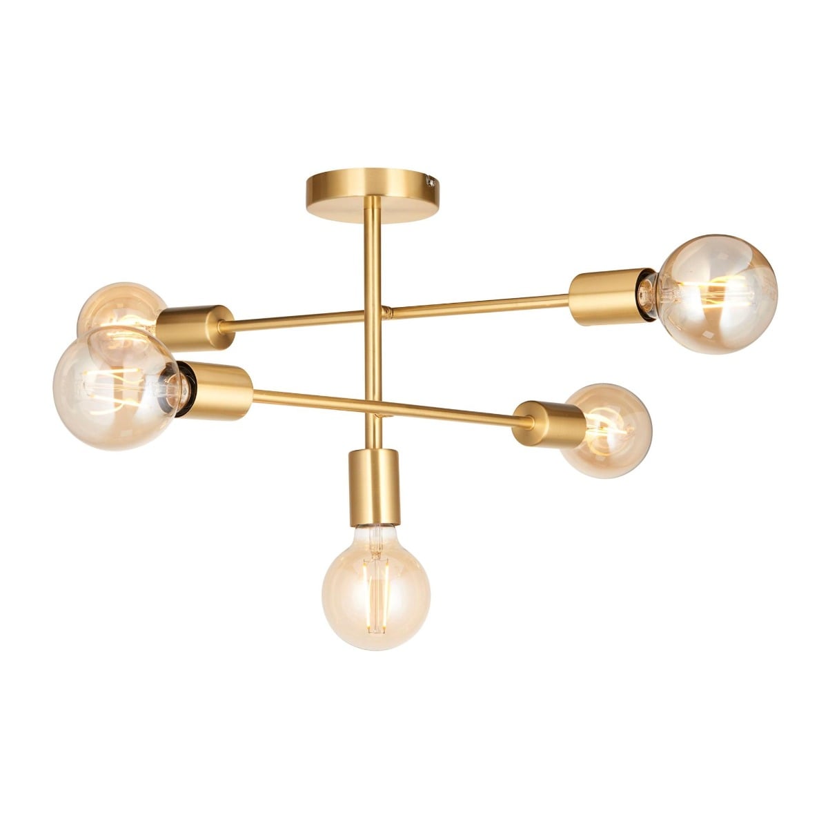 Ares 5 Ceiling Light Satin Brass