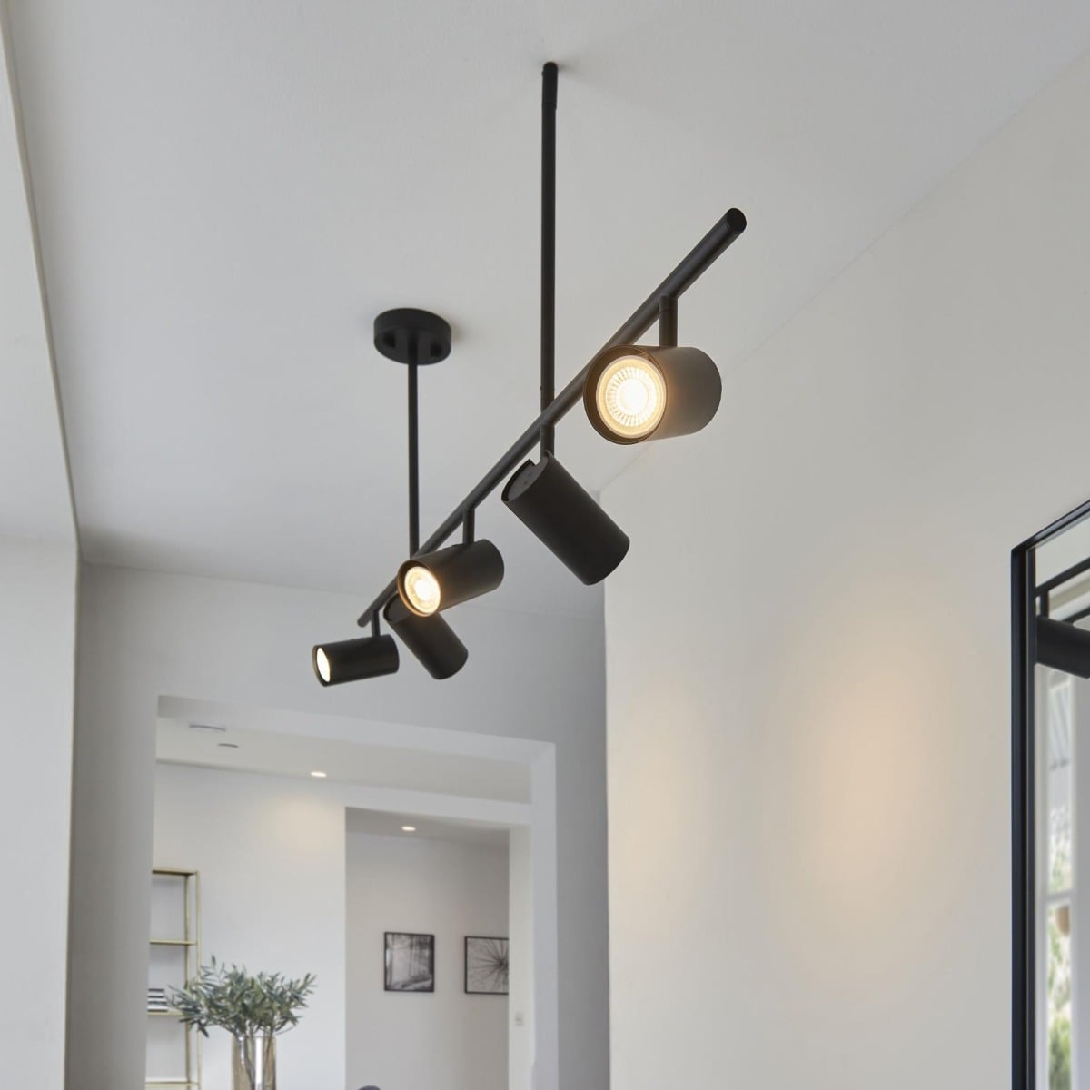 Roza 5 Ceiling Light Black