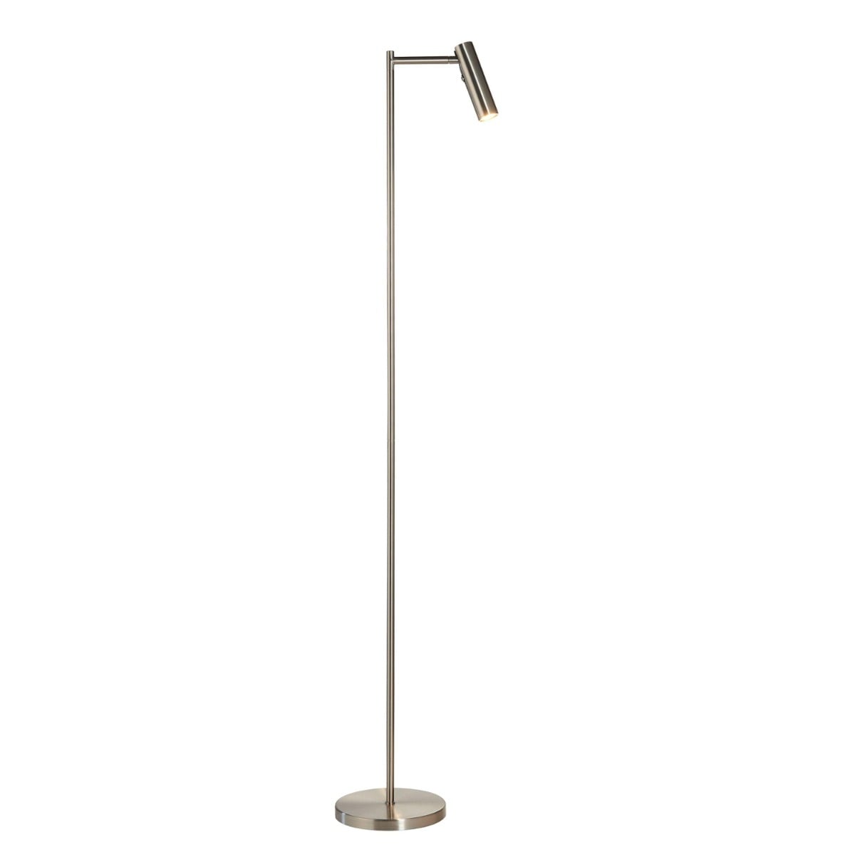 Devoted Reader 1 Floor Lamp Satin Nickel
