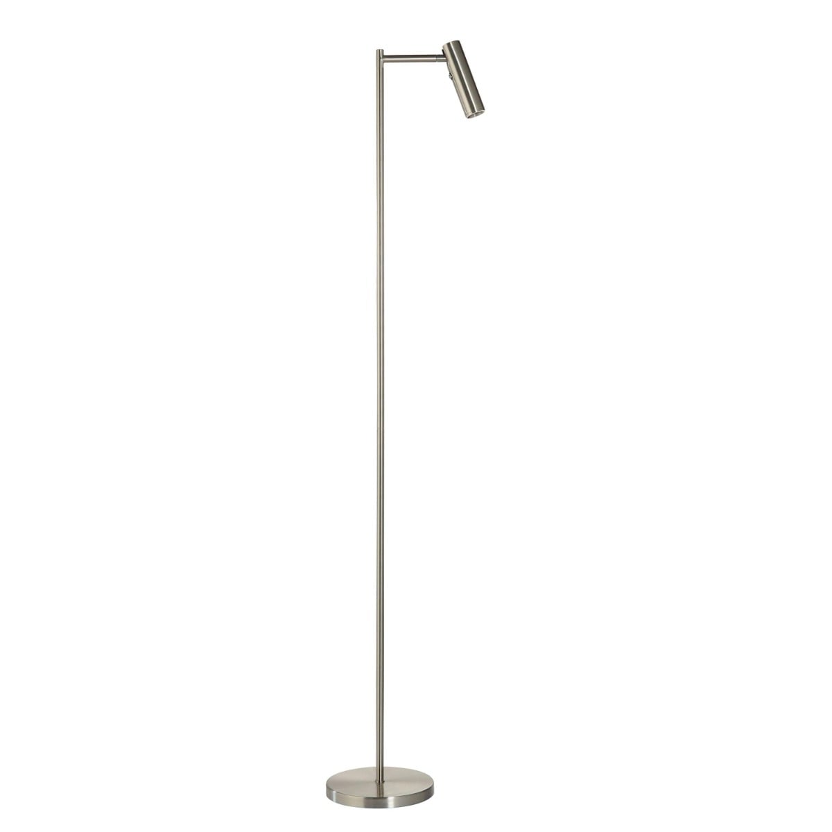 Devoted Reader 1 Floor Lamp Satin Nickel