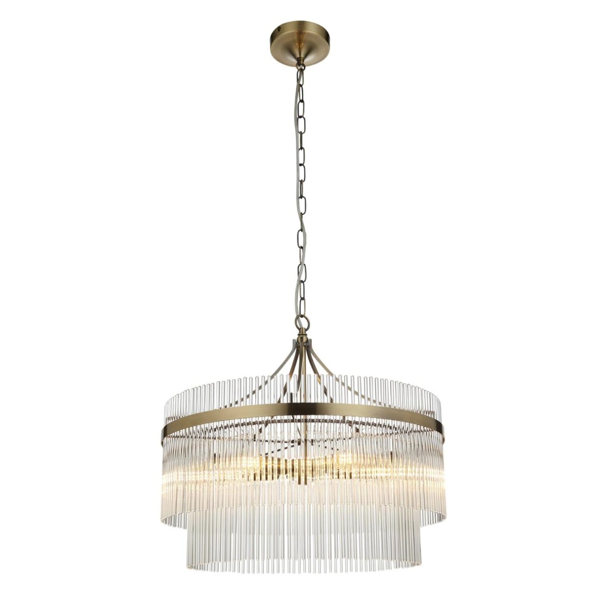 Mayetta 5-Light Pendant Light Antique Brass