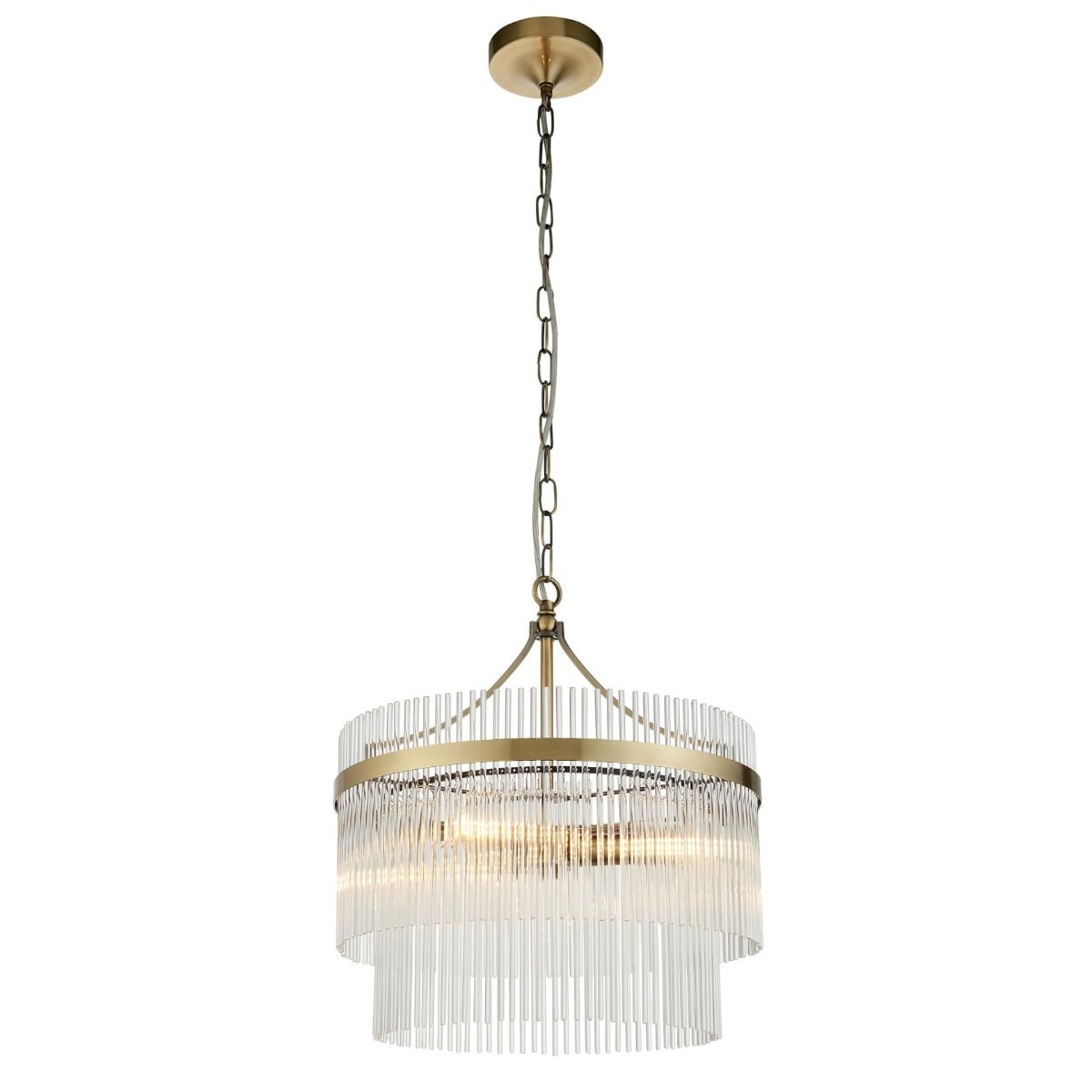 Mayetta 3-Light Pendant Light Antique Brass
