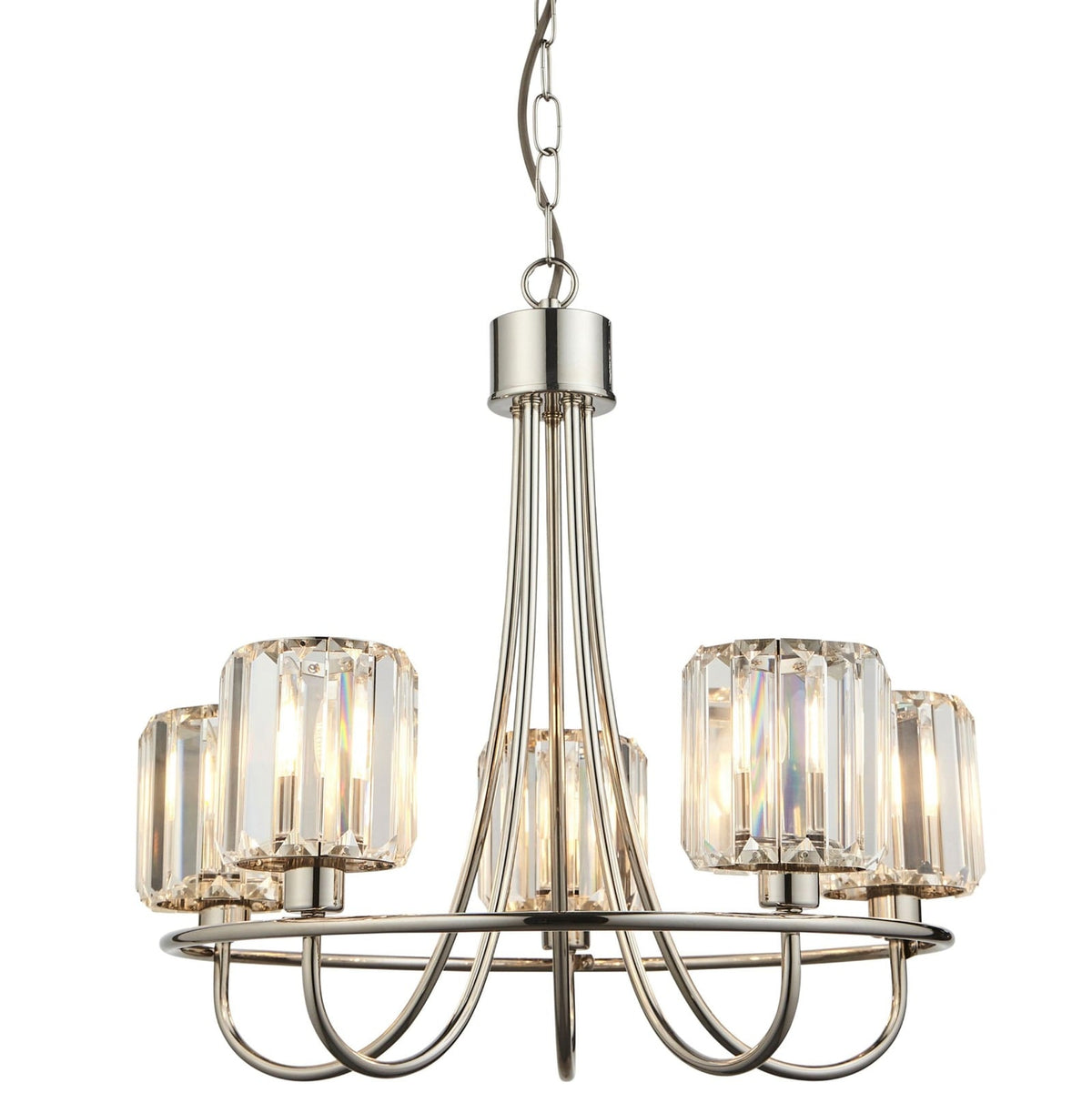 Beatrice Pendant Light in Bright Nickel - Large