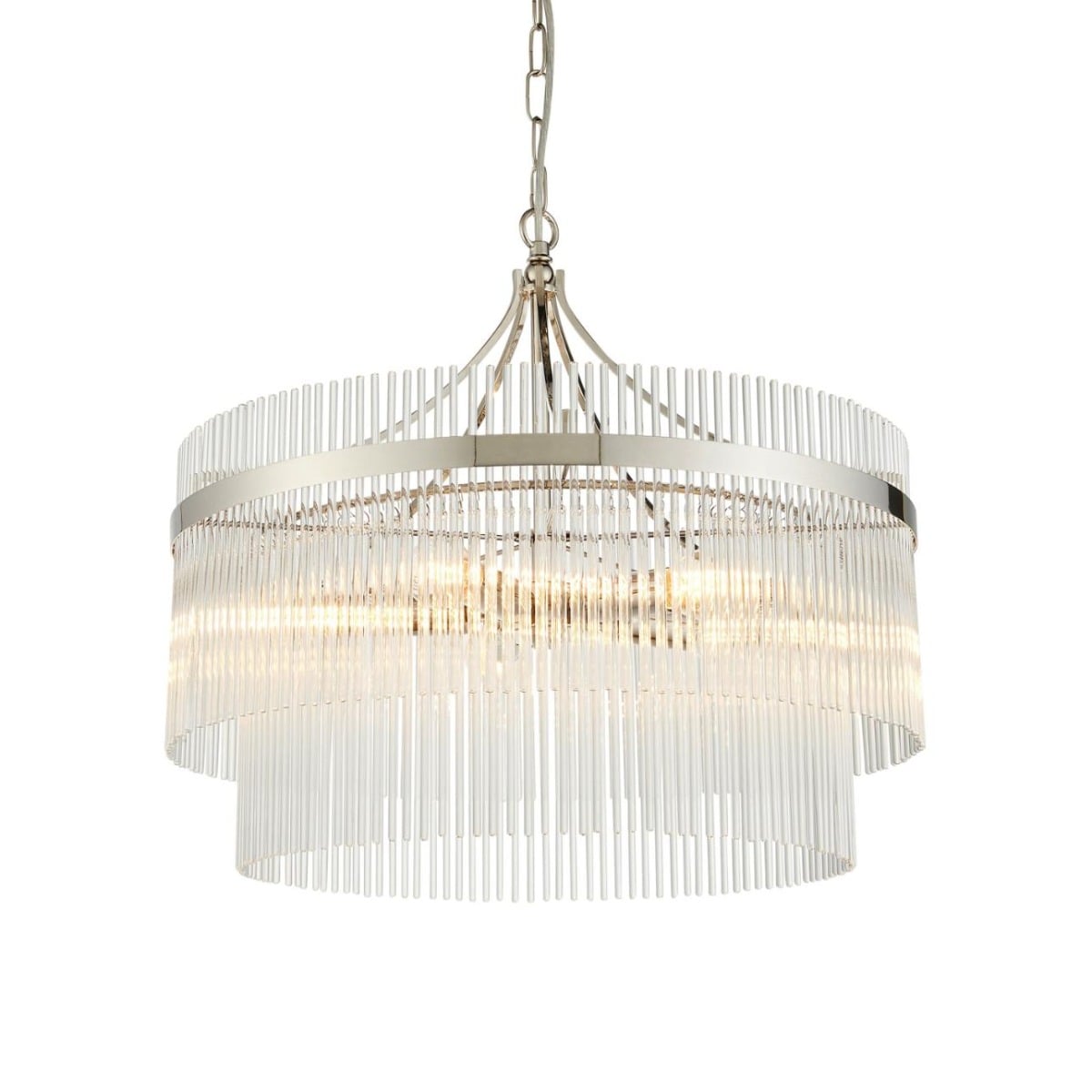 Mayetta 5-Light Pendant Light Bright Nickel