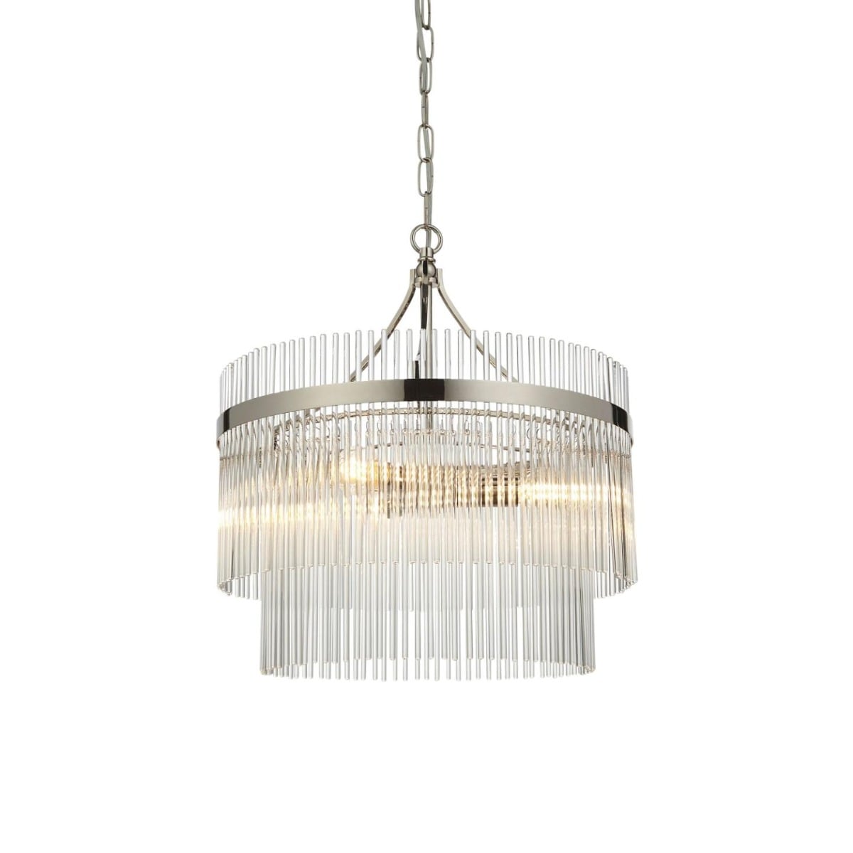 Mayetta 3-Light Pendant Light Bright Nickel