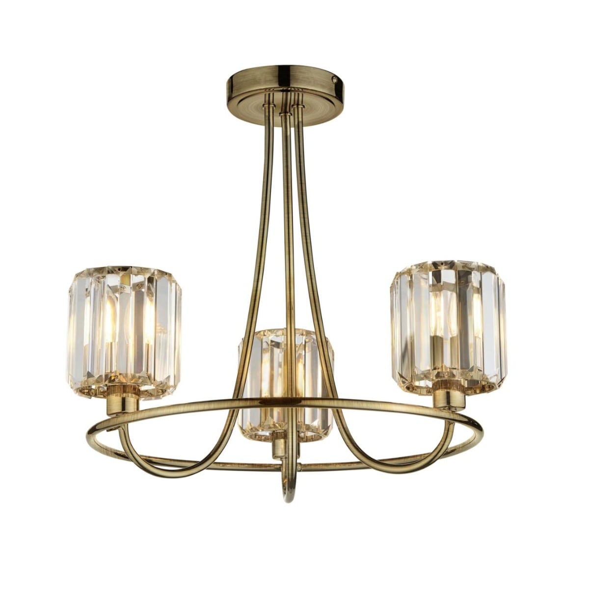 Beatrice 3 Ceiling Light Antique Brass