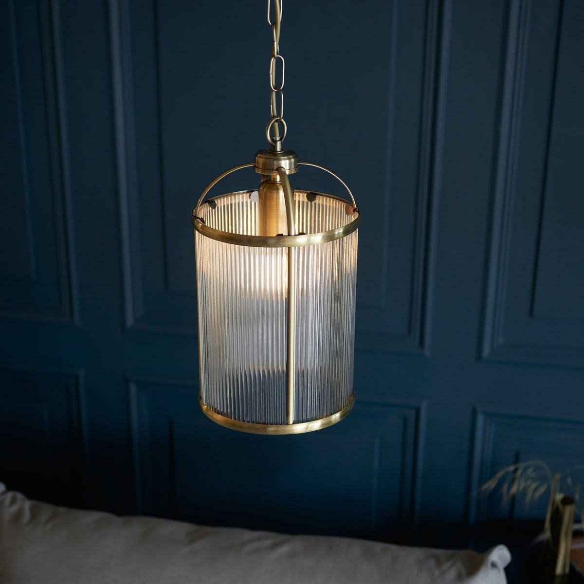 Worstead Ribbed Pendant Light - Small