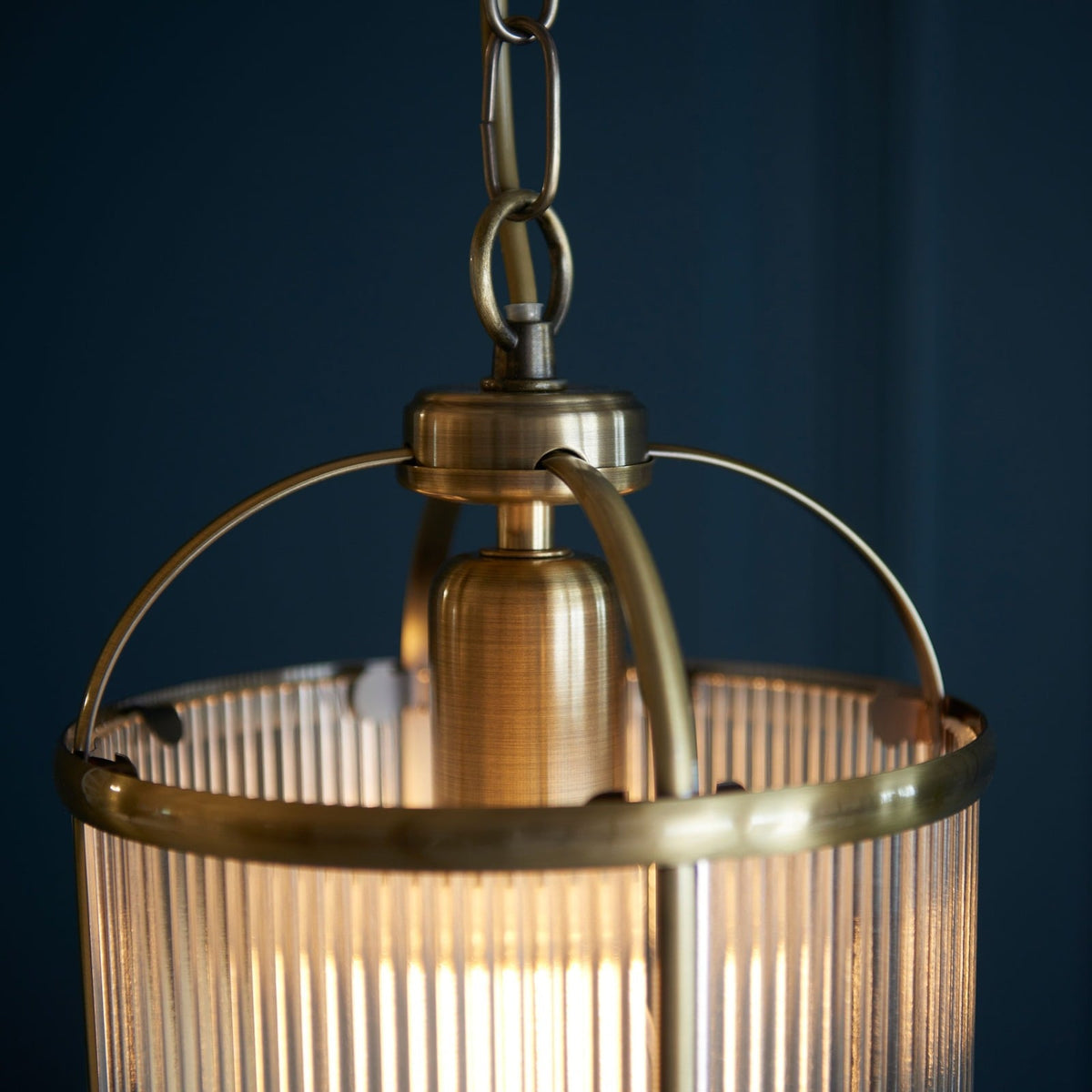 Worstead Ribbed Pendant Light - Small