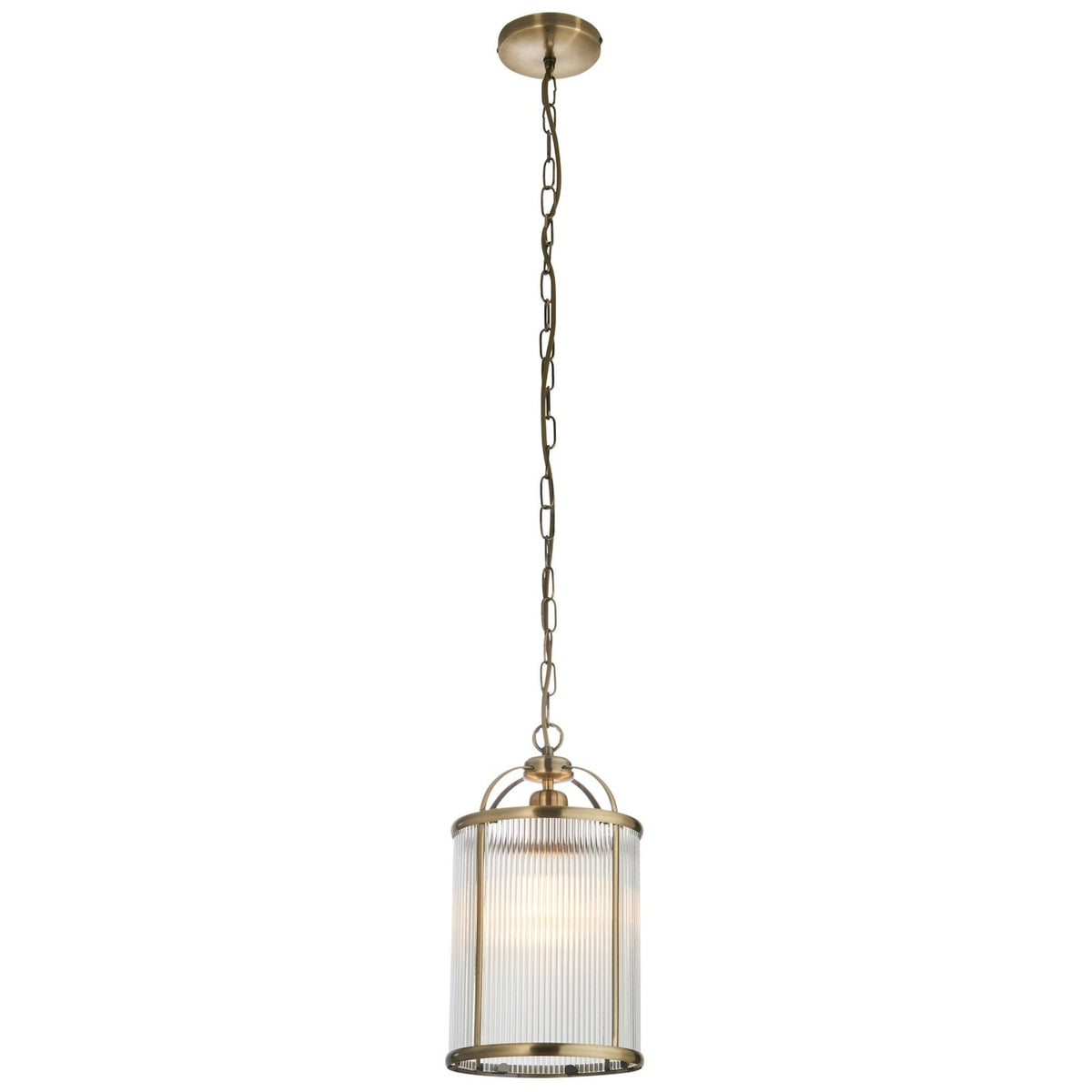 Worstead Ribbed Pendant Light - Small