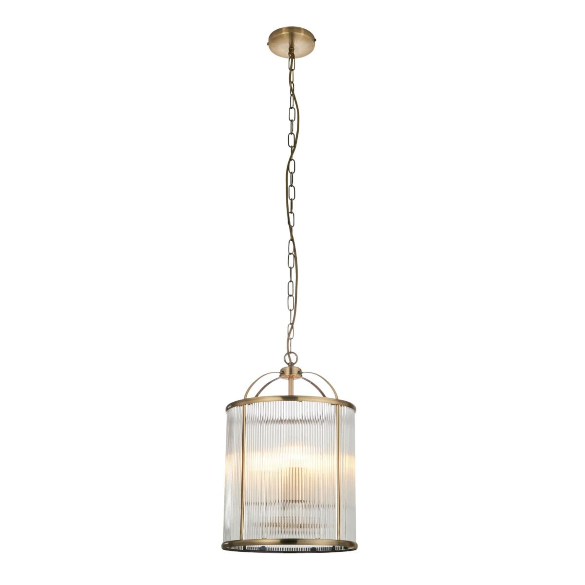 Worstead Ribbed 4-Light Pendant Large