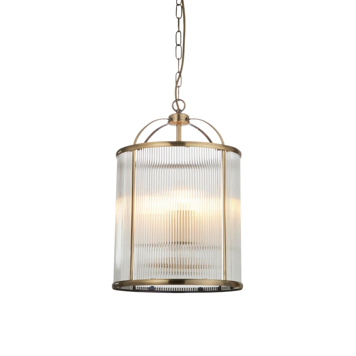 Worstead Ribbed 4-Light Pendant Large