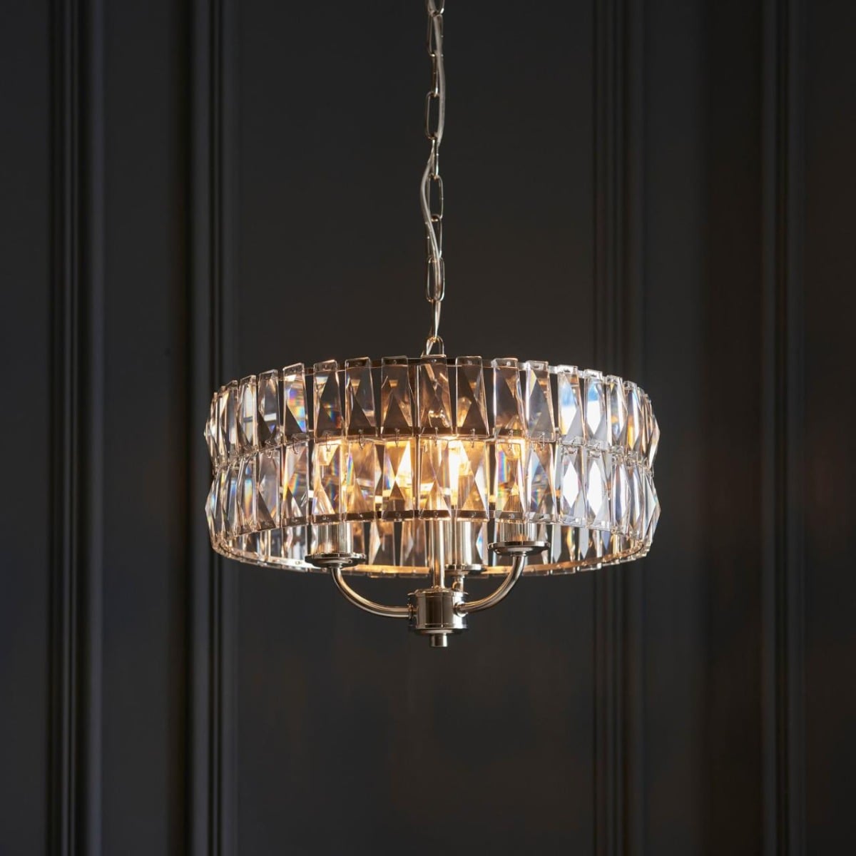 Filton 3-Light Pendant Light Bright Nickel