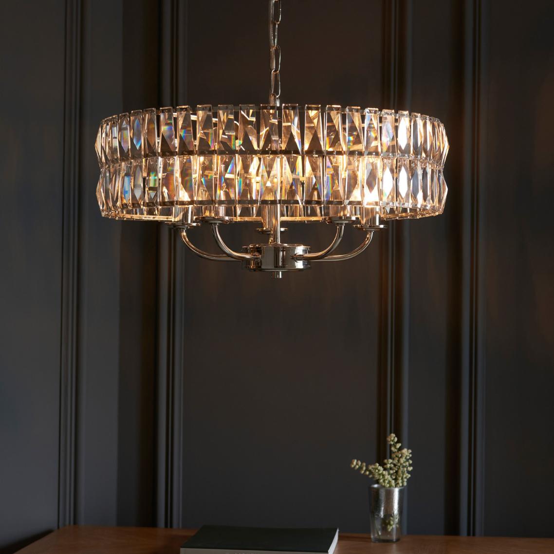 Filton 5-Light Pendant Light Bright Nickel