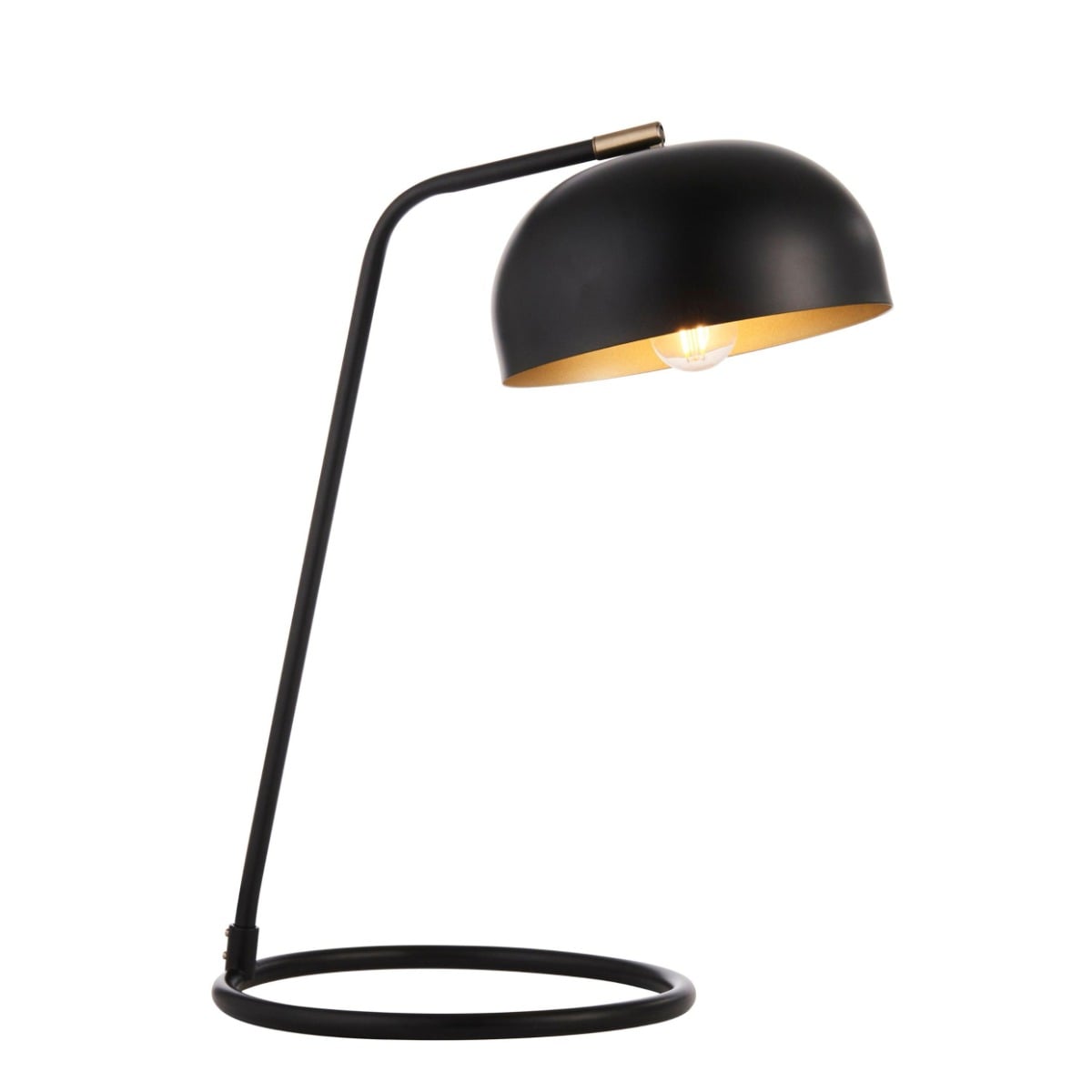 Brian Table Lamp Matt Black and Antique Brass