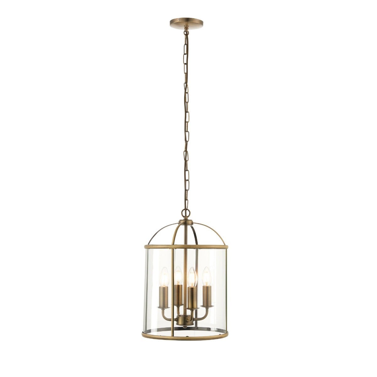 Worstead Pendant Light in Antique Brass
