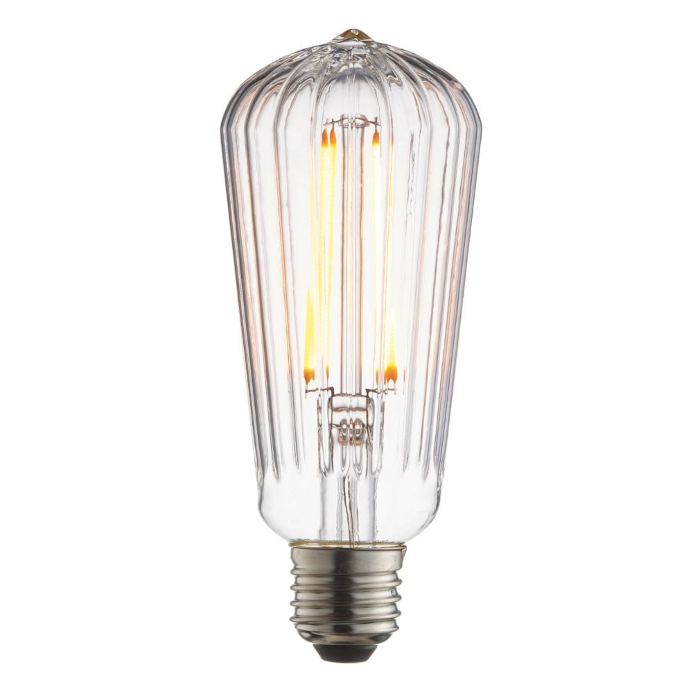 Fluted Pear Shaped Bulb Clear