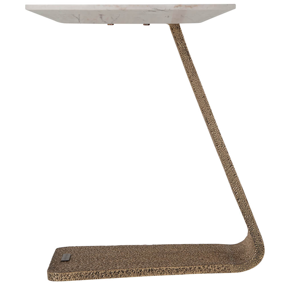 Grace Cantilever Accent Table in Marble