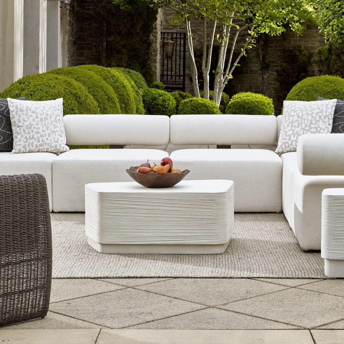 Saltwater Concrete Coffee Table in White