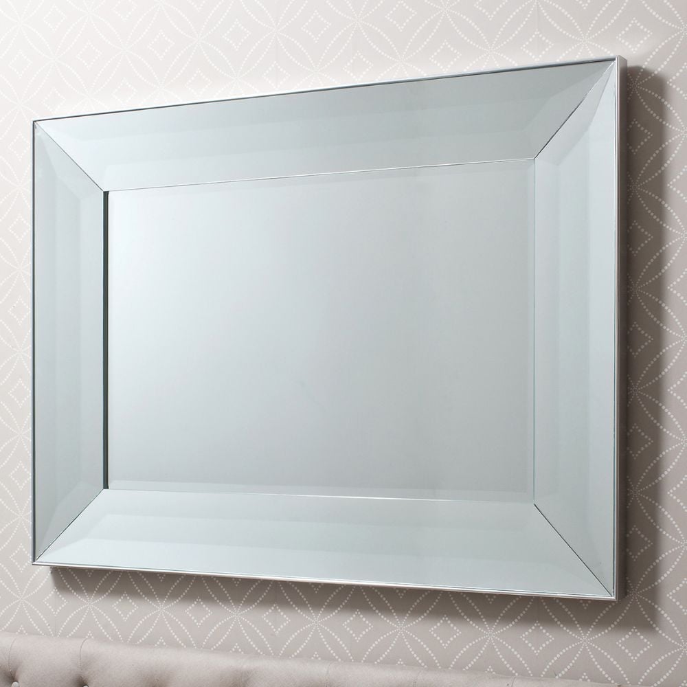 Market Silver Bevelled Mirror